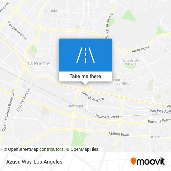 Azusa Way map