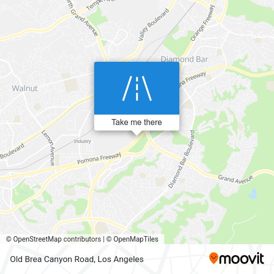 Old Brea Canyon Road map