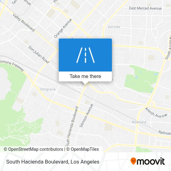 South Hacienda Boulevard map