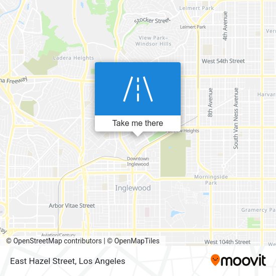 East Hazel Street map