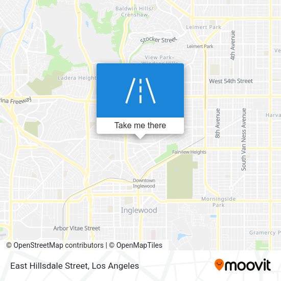 East Hillsdale Street map