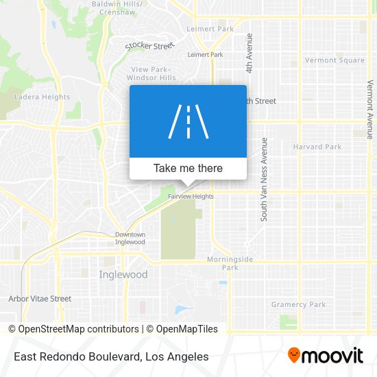 East Redondo Boulevard map