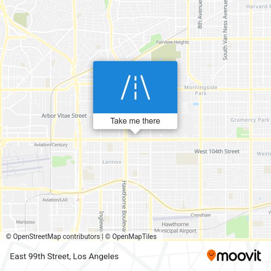 East 99th Street map