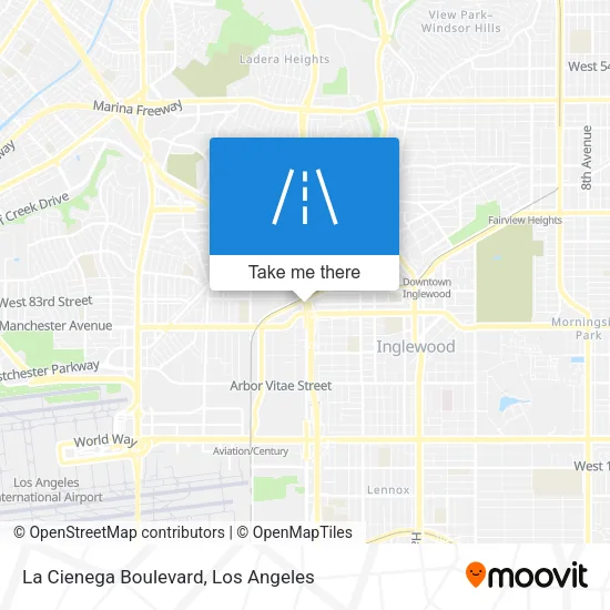 La Cienega Boulevard map