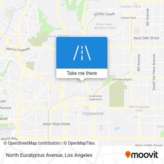 North Eucalyptus Avenue map