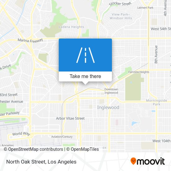 North Oak Street map