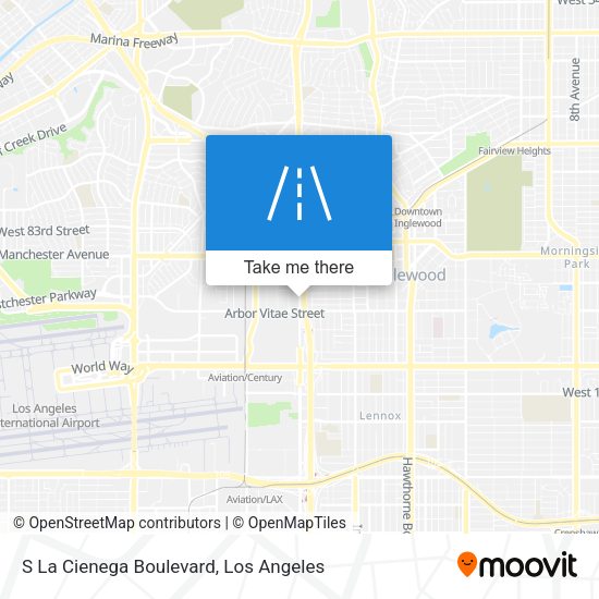 S La Cienega Boulevard map
