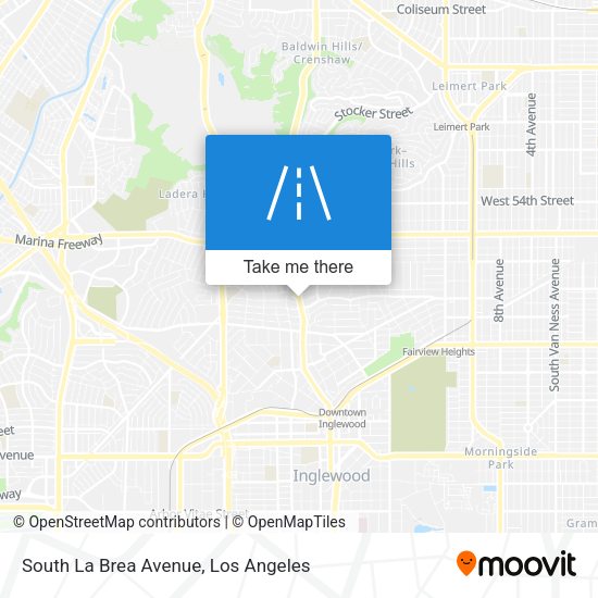 South La Brea Avenue map