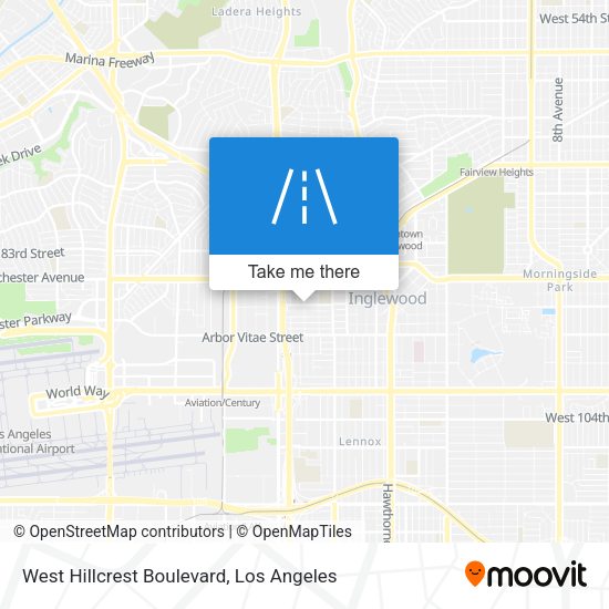 Mapa de West Hillcrest Boulevard