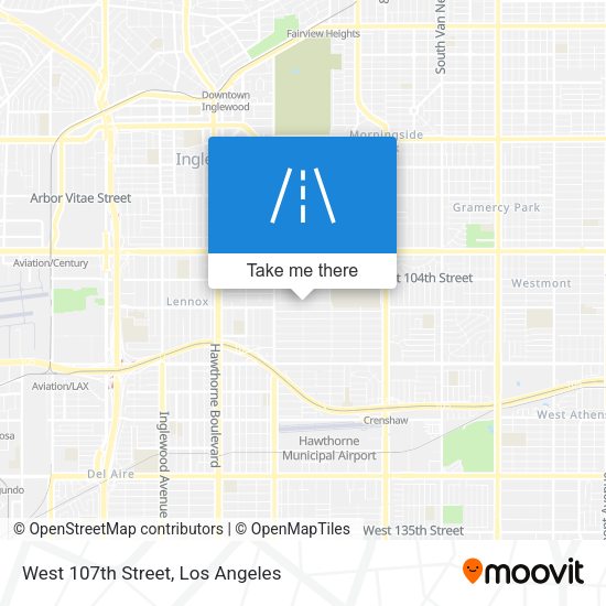 West 107th Street map