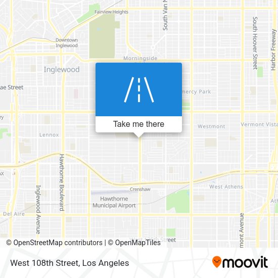 Mapa de West 108th Street
