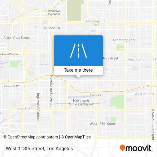 West 113th Street map