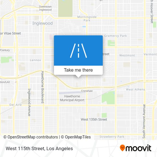 West 115th Street map