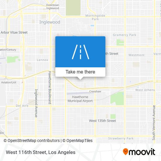 West 116th Street map