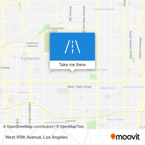 West 95th Avenue map