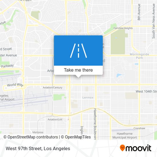 Mapa de West 97th Street