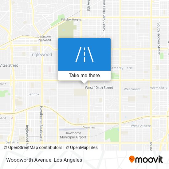 Woodworth Avenue map
