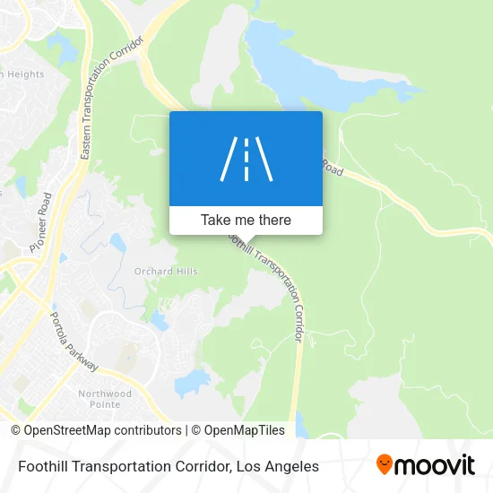Foothill Transportation Corridor map
