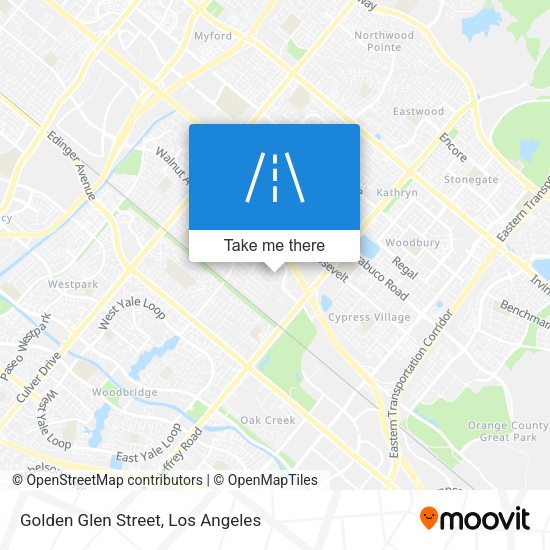 Golden Glen Street map