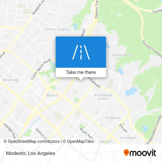 Modesto map