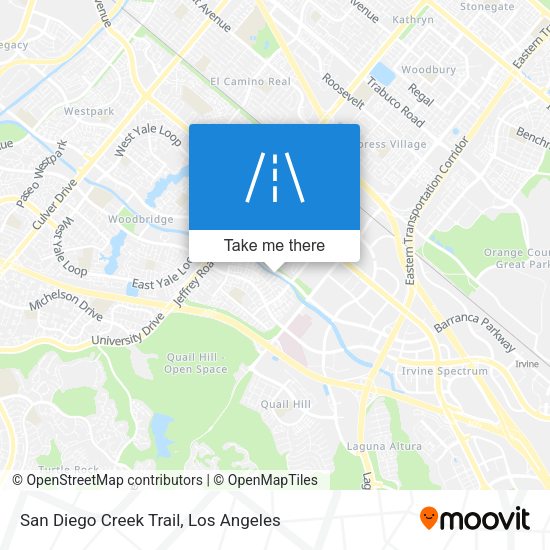 San Diego Creek Trail map