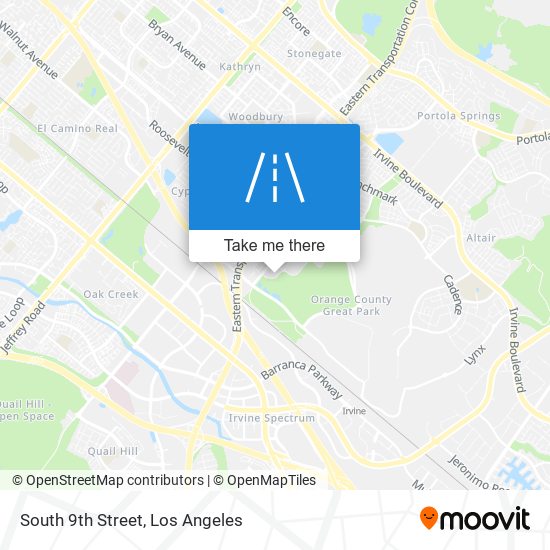 South 9th Street map