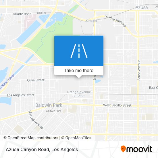 Mapa de Azusa Canyon Road