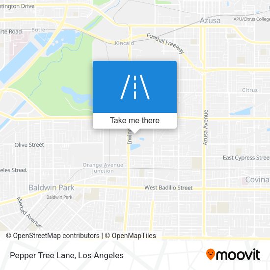 Pepper Tree Lane map