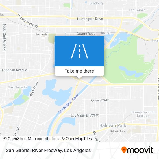 San Gabriel River Freeway map