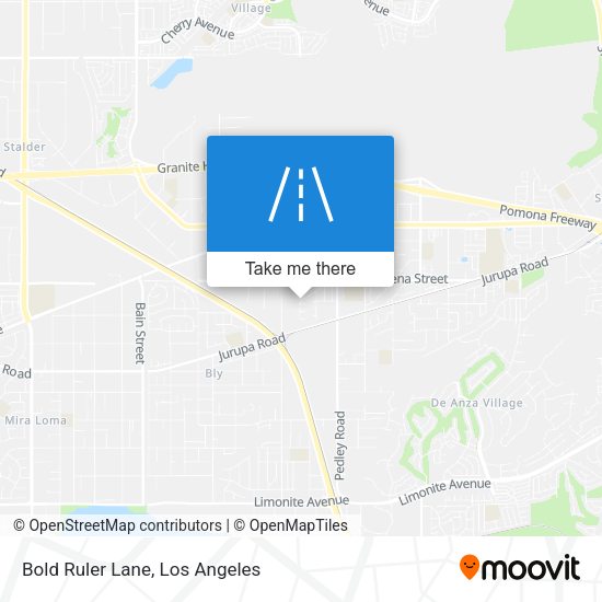 Bold Ruler Lane map