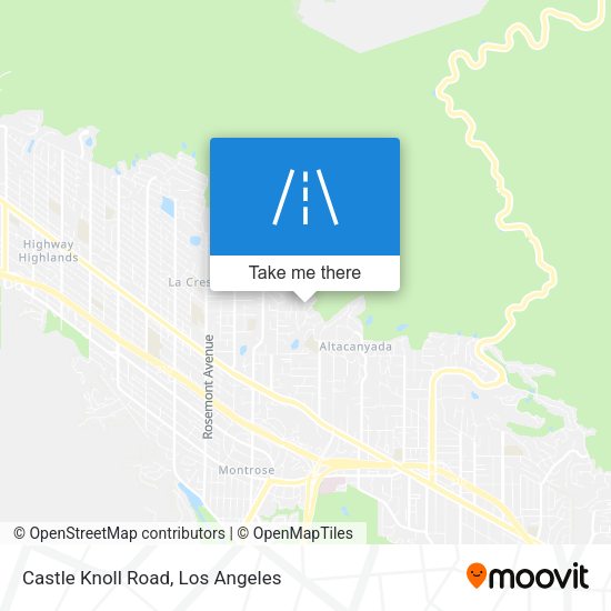 Castle Knoll Road map