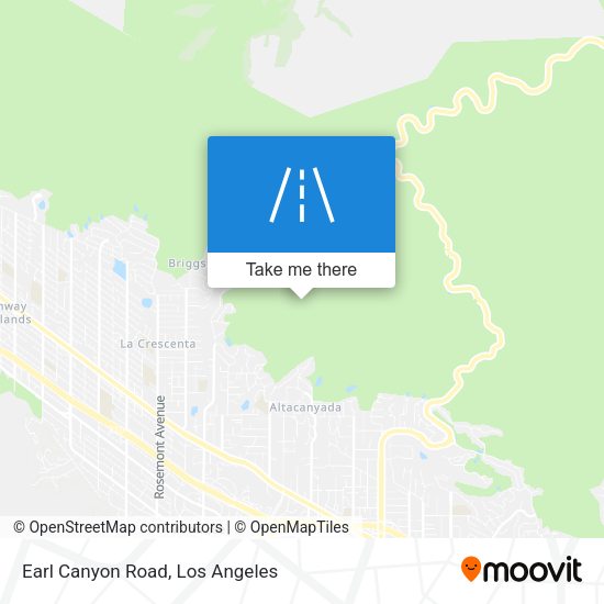 Earl Canyon Road map