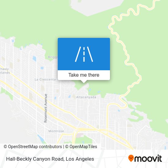 Hall-Beckly Canyon Road map