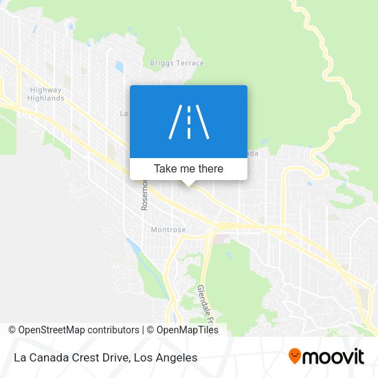 Mapa de La Canada Crest Drive