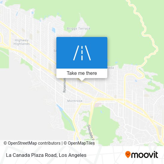 La Canada Plaza Road map