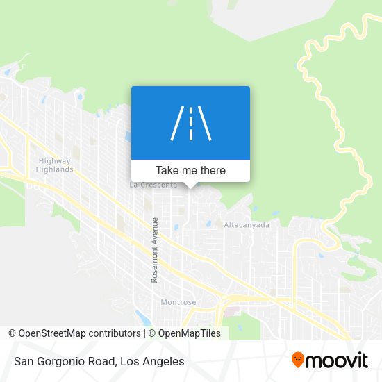 Mapa de San Gorgonio Road