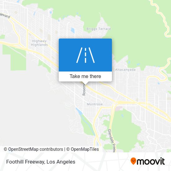 Foothill Freeway map