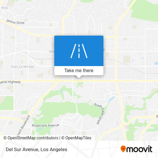 Mapa de Del Sur Avenue