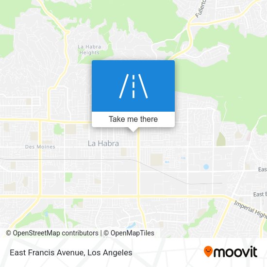East Francis Avenue map