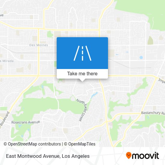 East Montwood Avenue map