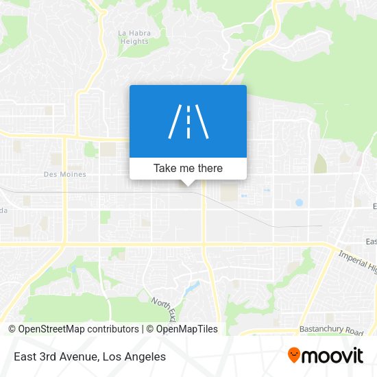 Mapa de East 3rd Avenue