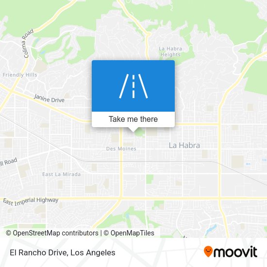 El Rancho Drive map