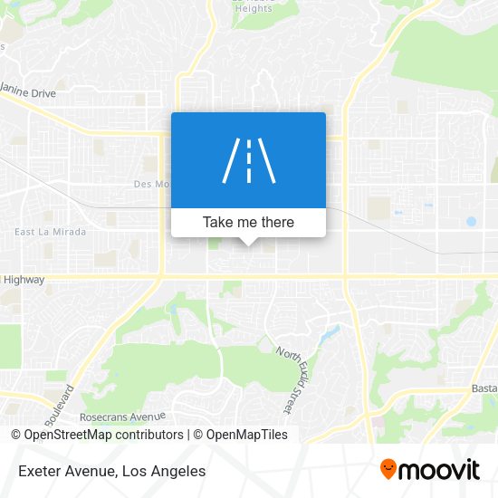 Mapa de Exeter Avenue