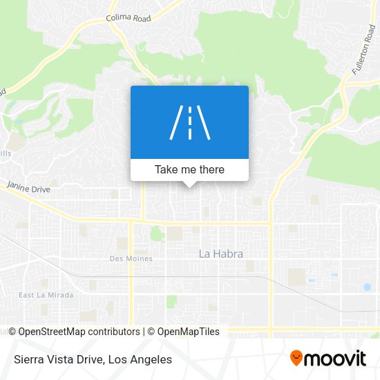 Sierra Vista Drive map
