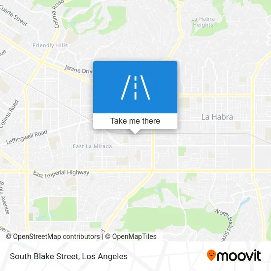 South Blake Street map