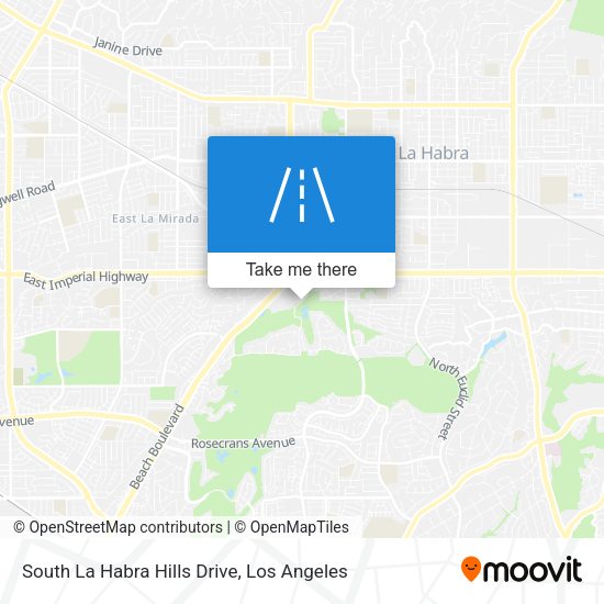 South La Habra Hills Drive map