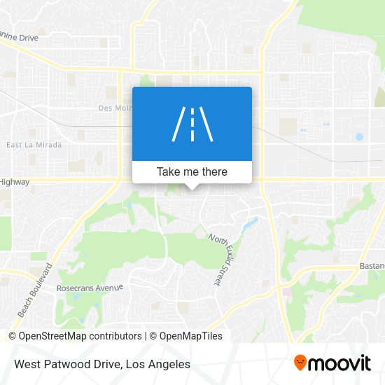 West Patwood Drive map