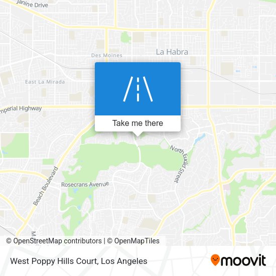 West Poppy Hills Court map
