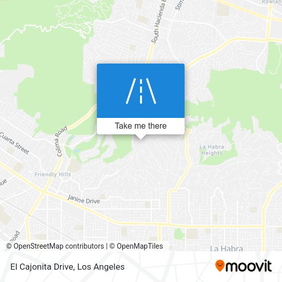 El Cajonita Drive map