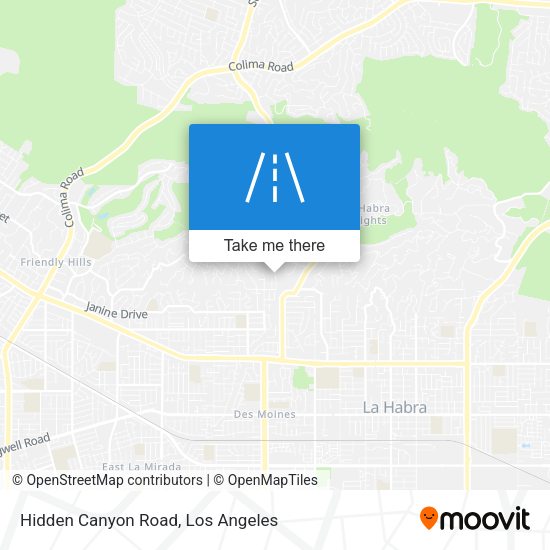 Hidden Canyon Road map